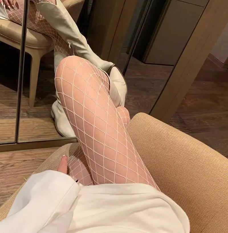 Sexy Women's Long Fishnet Body Stockings Fish Net Pantyhose Mesh Nylon Tights Lingerie Summer girl Thigh High Waist Hosiery