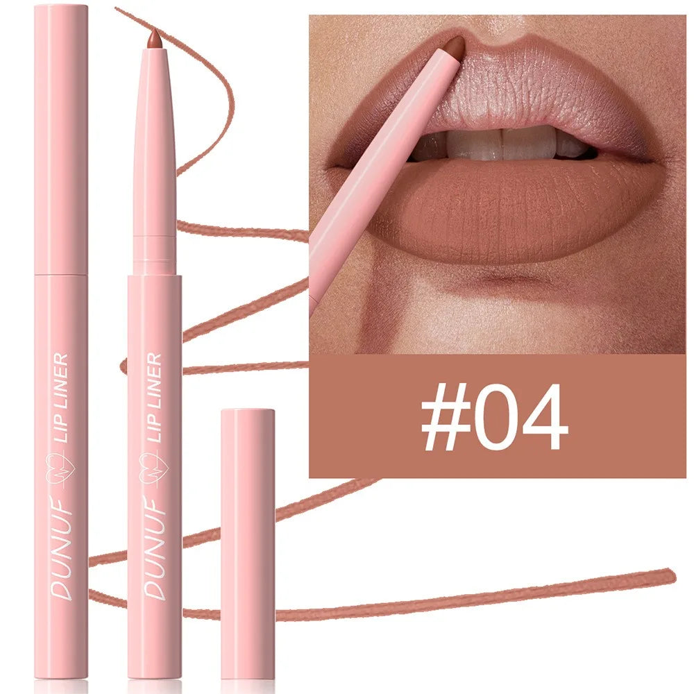 Multi Color Matte Lip Liner Crayon, Velvet Waterproof Lip Pencil