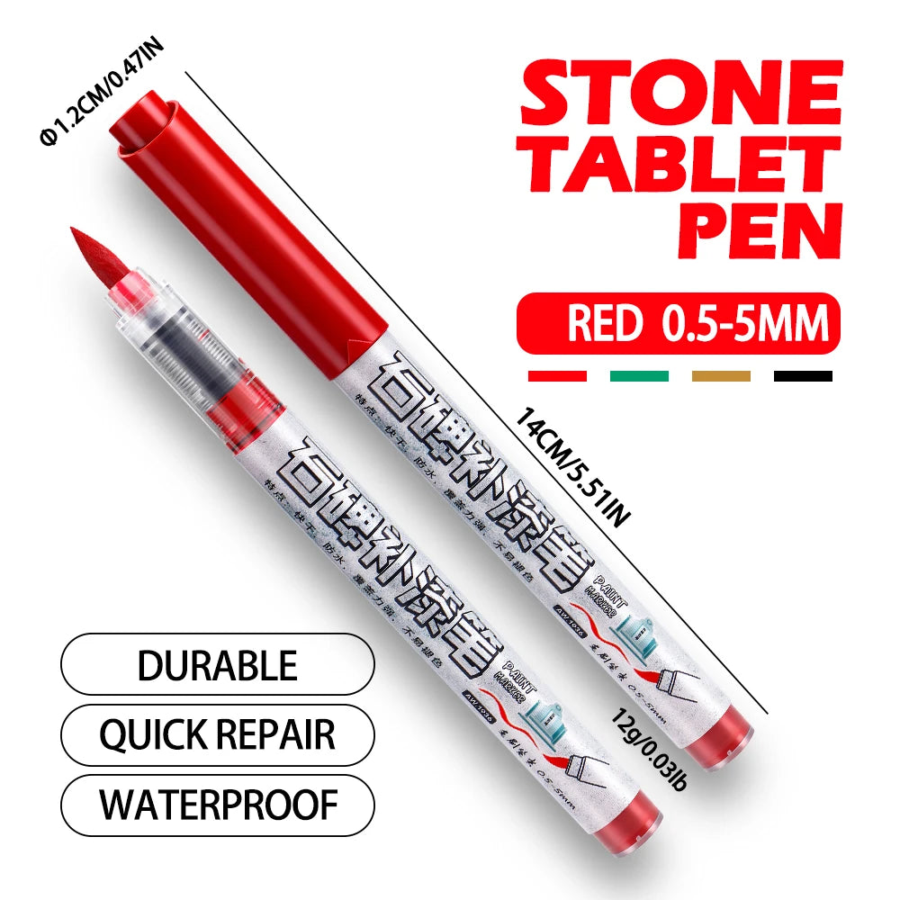 4 Colors Tombstone Marker Pen Professional Inscription Repair