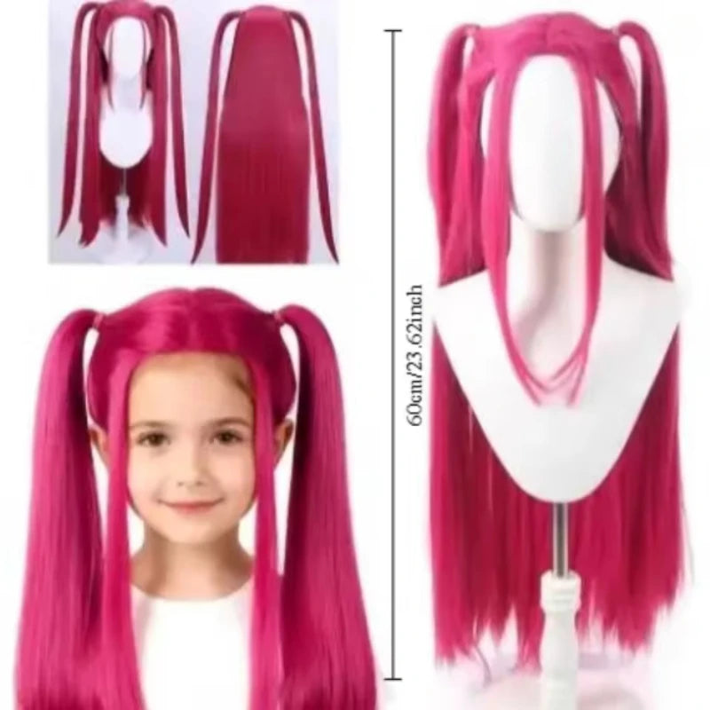 33.5-inch Purple Long Braid With Side Ponytail Integrated Tiger Mouth Clamp