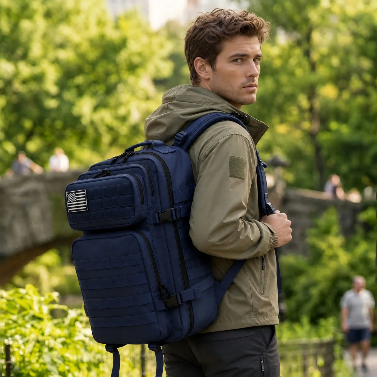 45L Tactical Travel Backpack Molle Large Capacity Multi Pocket Storage Bag Durable Wear Resistant Camping Hiking