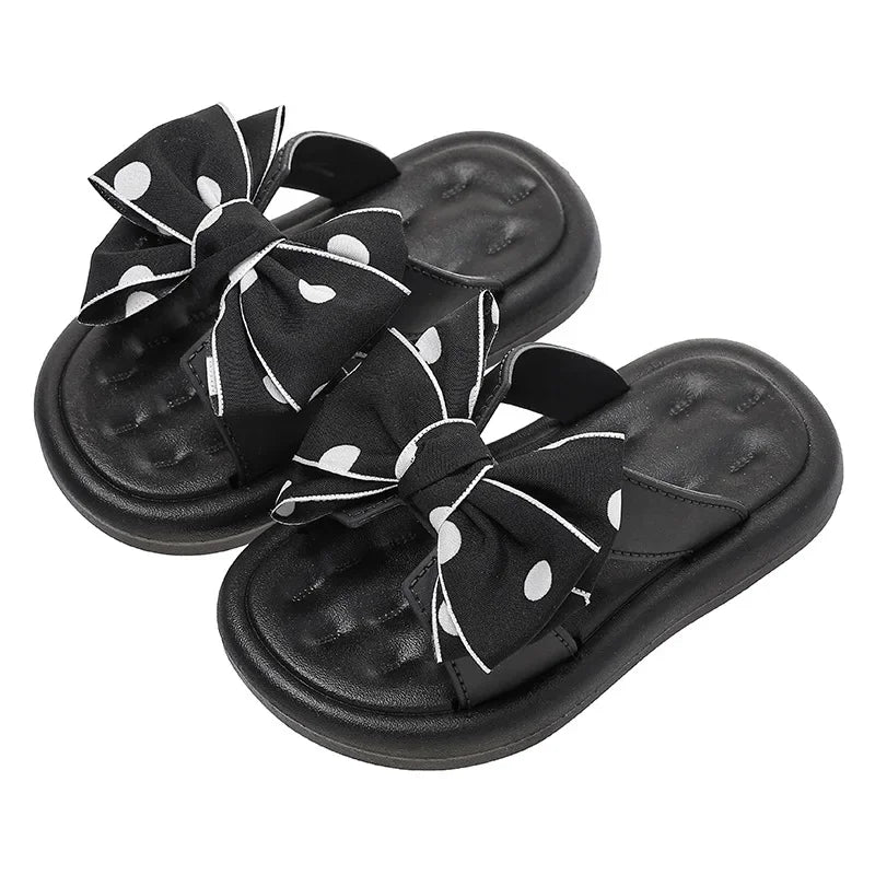 Summer Children's Slippers Girls Princess Bow Non-slip Soft Sole Slippers