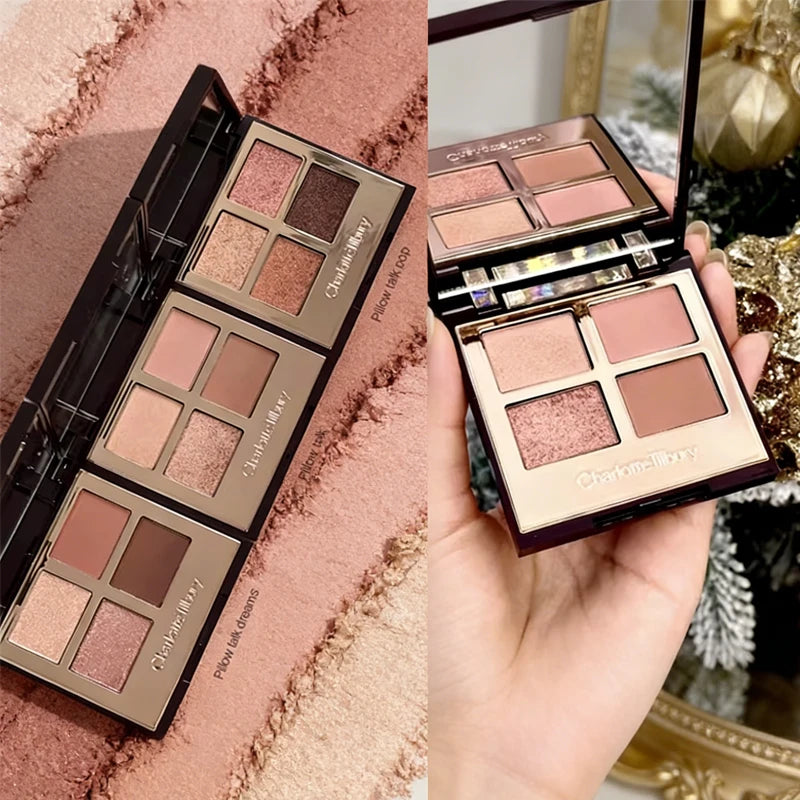 Charlotte Tilbury CT Makeup Set Water Light Collagen Lip Moisturizer Pressed Powder for Flawless Finish Four-color Eyeshadow
