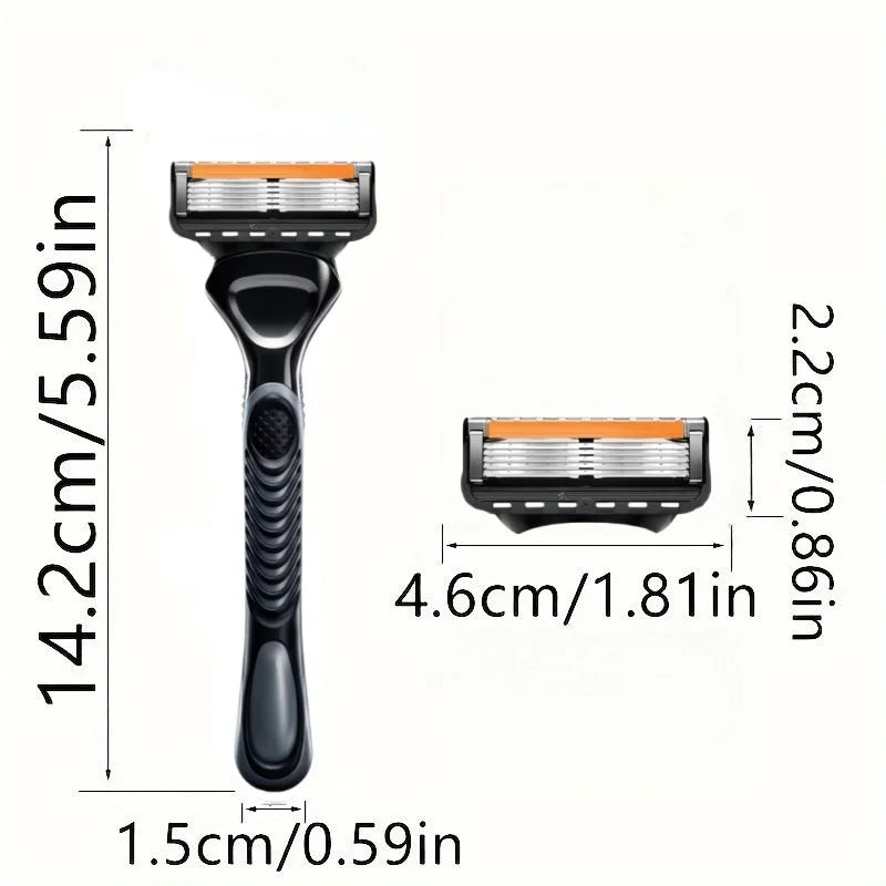 Razor, Fusion 5 Shaver, Men's Shaver,  Men's Razor, Razor Set, 5-Layer Shaver Blades, Stainless Steel Material