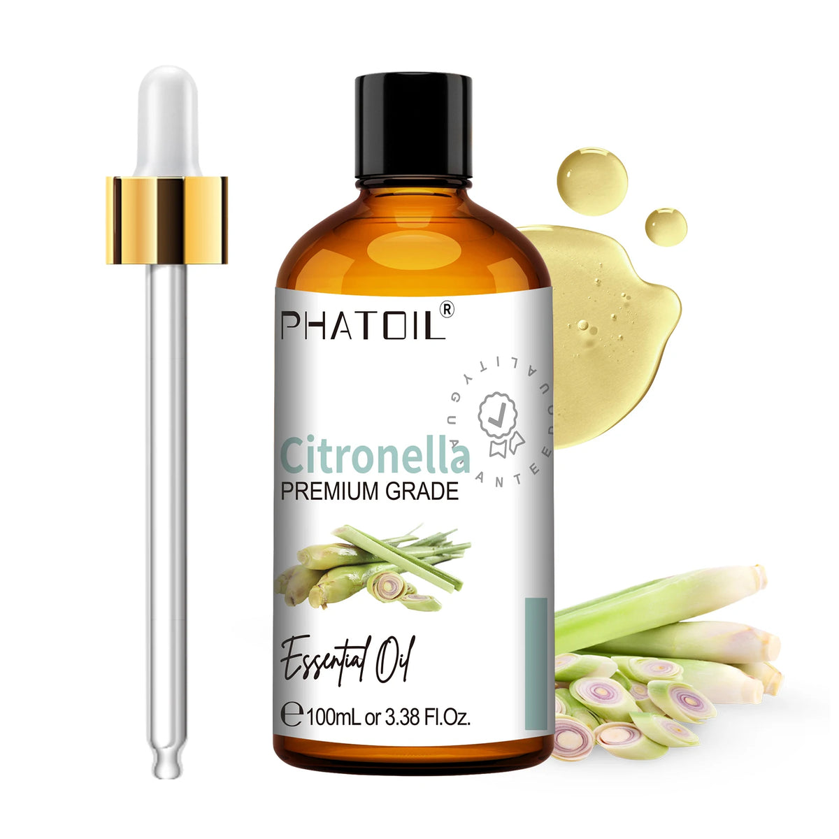 PHATOIL 100ml(3.38 fl.Oz) Eucalyptus Peppermint Tea tree Vanilla Bergamot Aromatherapy Essential Oil For Diffuser,Candle Making