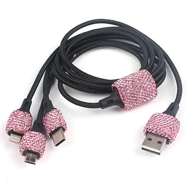 Bling USB Car Charger 5V 2.1A Dual Port Fast Adapter