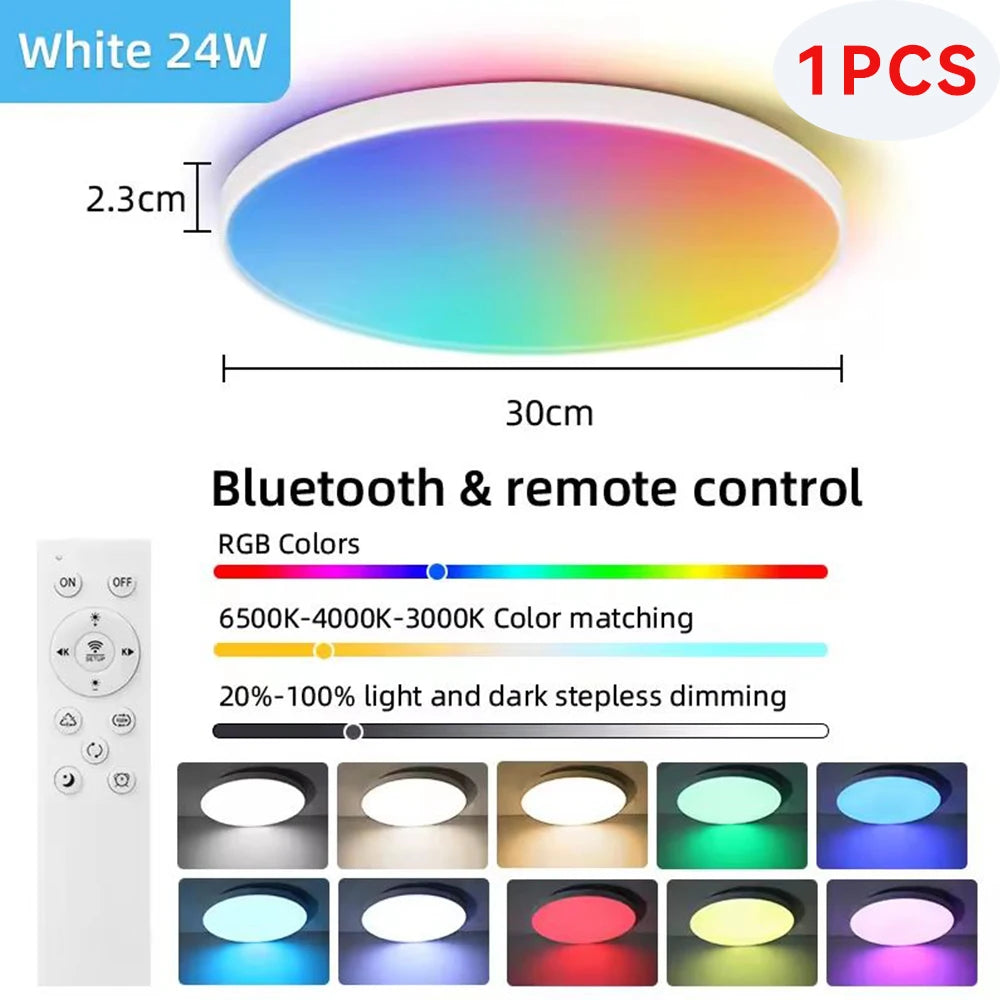 Remote LED Ceiling Lamp Dimmable  40W 50W 60W