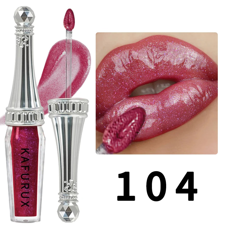 6 Colors Glitter Liquid Lipsticks Shimmer Shiny Lipgloss Pearlescent