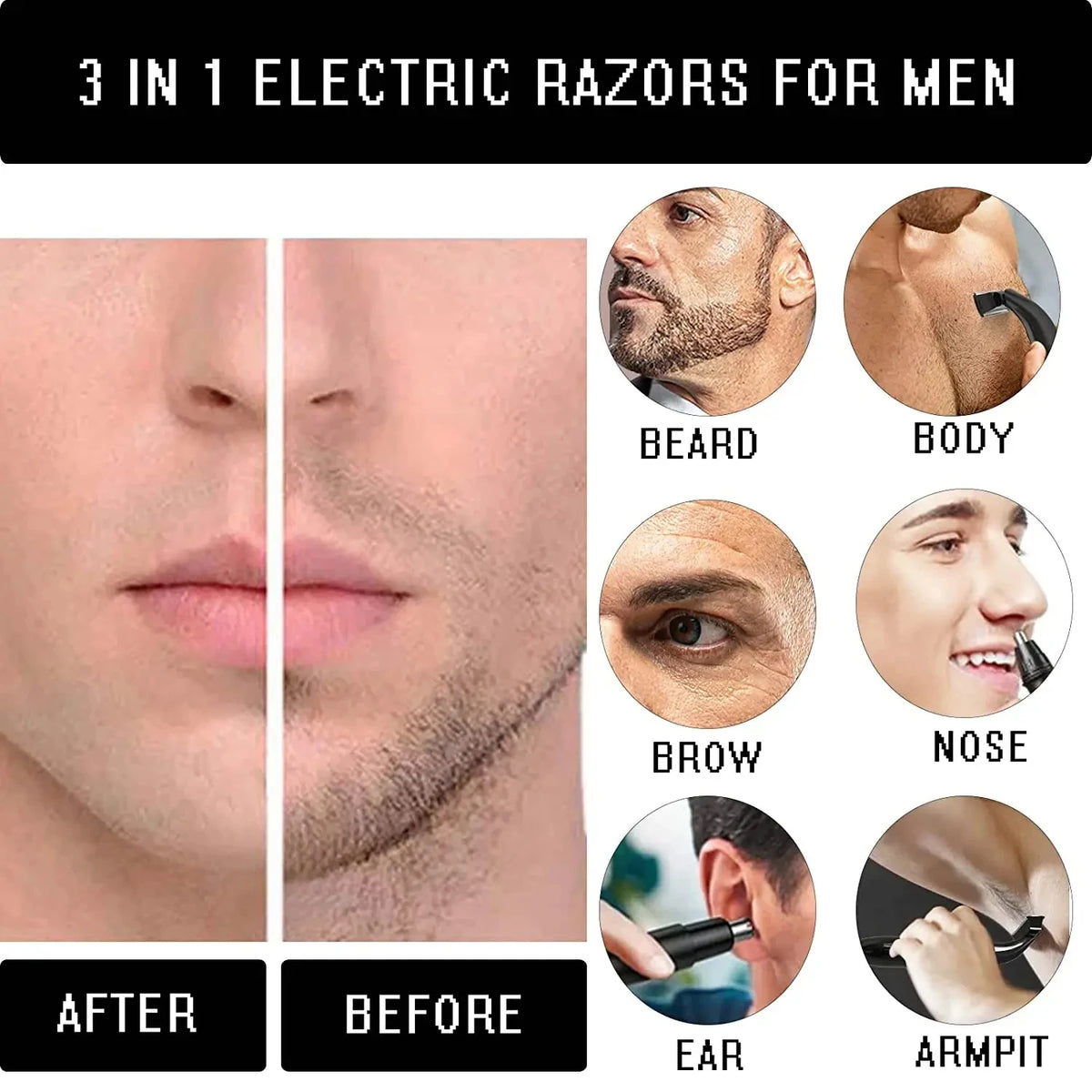 Intimate Areas Haircut Precision Shaver Men Bikini Line Sensitive Razor