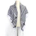 Original Kuffiyeh Cotton Woven Palestine Kufiya Arafat scarf shemagh sewn Arab keffiyeh shawl 110x110cm