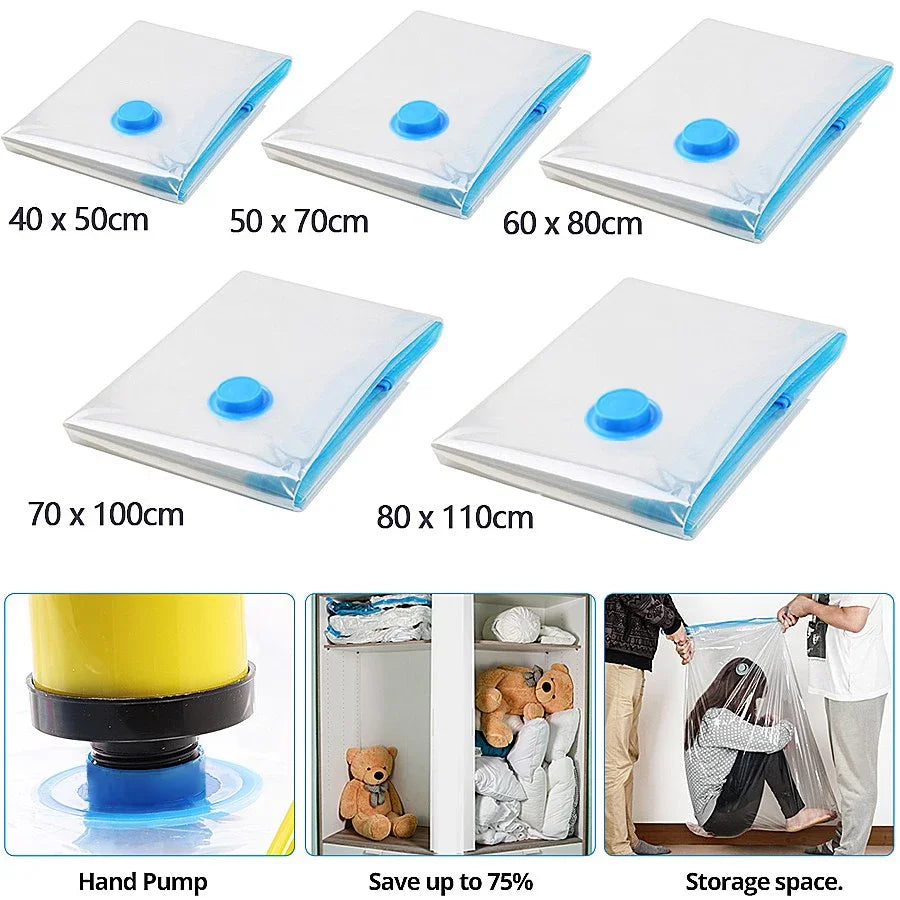 Vacuum Storage Organizer Bags, Travel Suitcases Essentials,