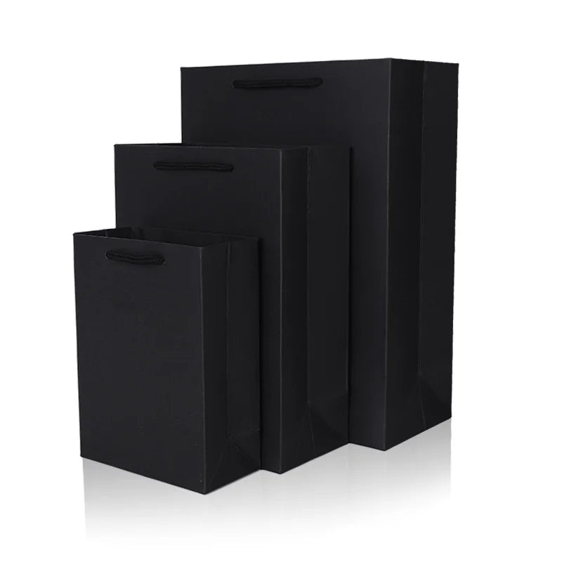 10Pcs Paper Bag Custom Gift Handbag Clothing Store Handbag Printed Logo High-End Kraft Paper Shopping Large Thickened Packaging