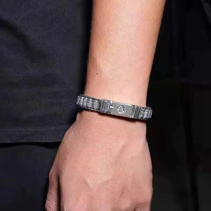 925 Sterling Silver Bracelet Vintage Men Bracelet for Man Women Fashion