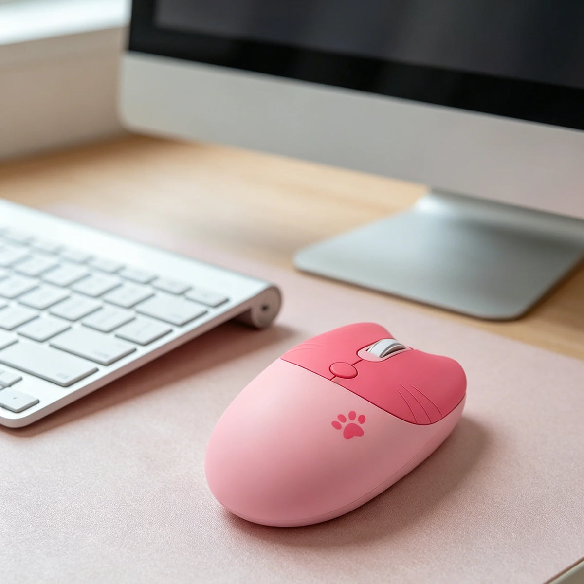 MOFii Cute Cat Wireless Mouse, 2.4G Plug & Play,