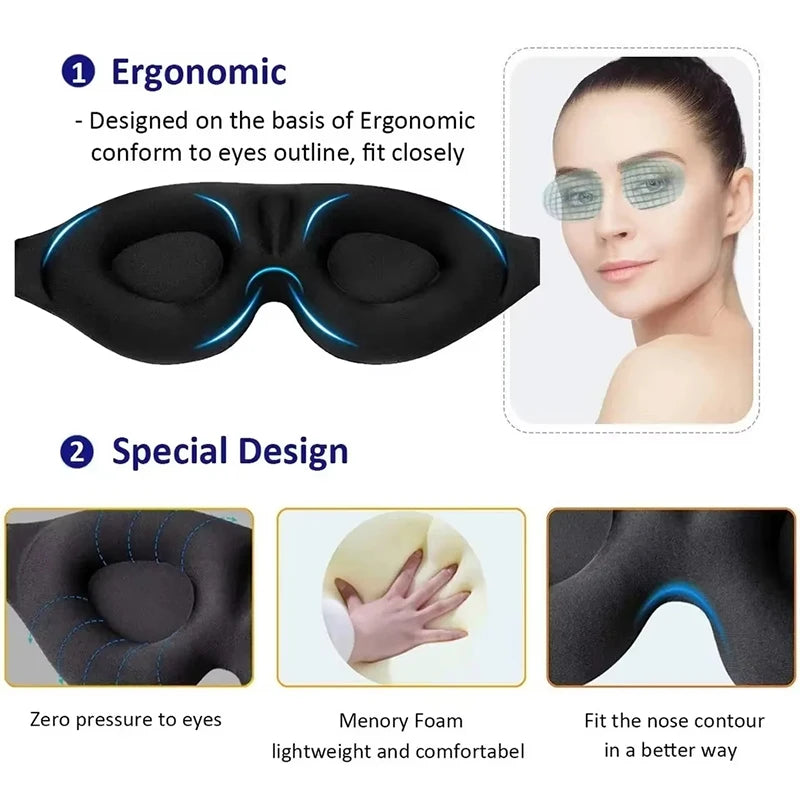 3D Eye Mask Adjustable Suitable for Men and Women