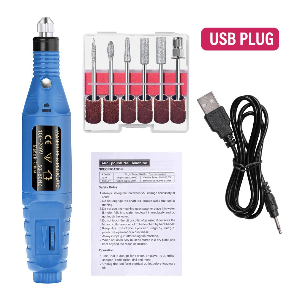 Nail Drill Machine Grinding Equipment Milling Cutter For Manicure Pedicure