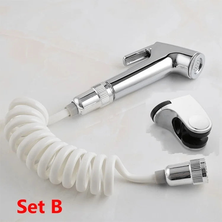 Toilet Brush Handheld Spray Gun Sprayer Kit DN15 Stainless Steel Hand Bidet Faucet