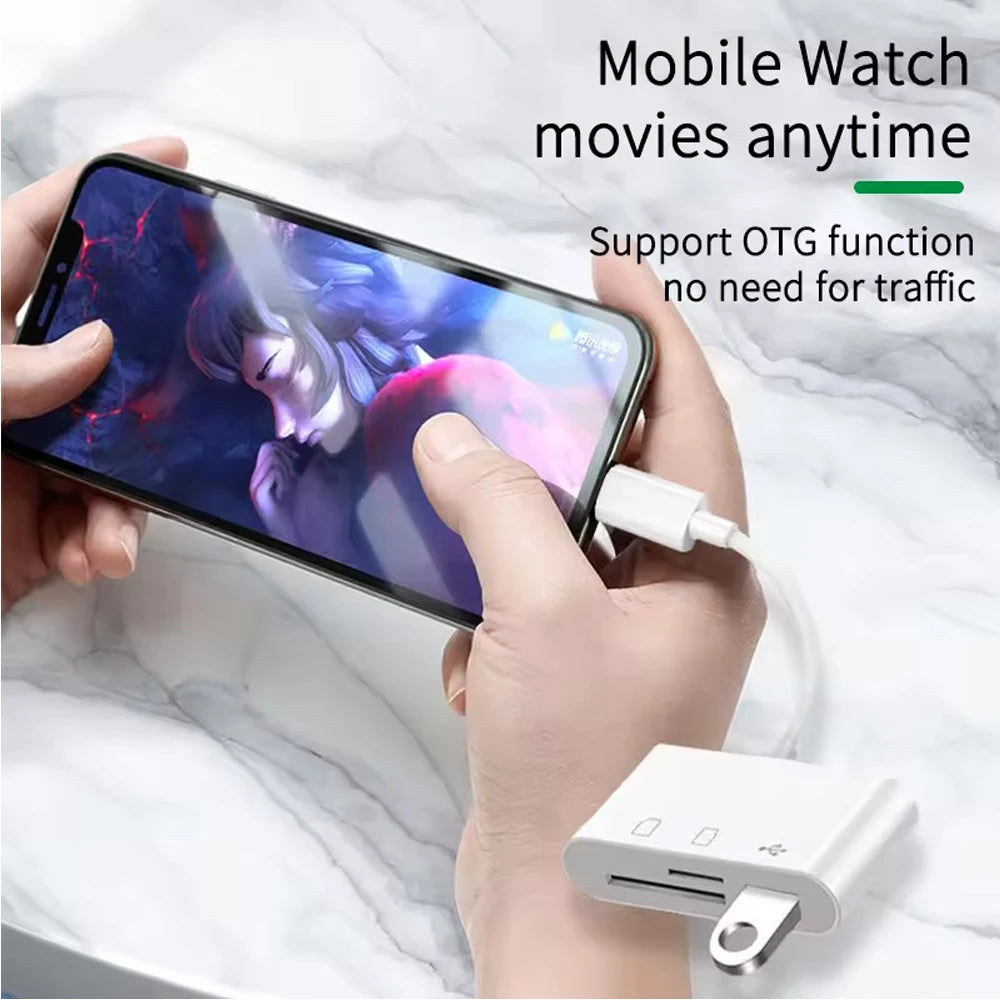 Type C OTG Adapter TF/SD Card Reader For Xiaomi Oneplus iPhone