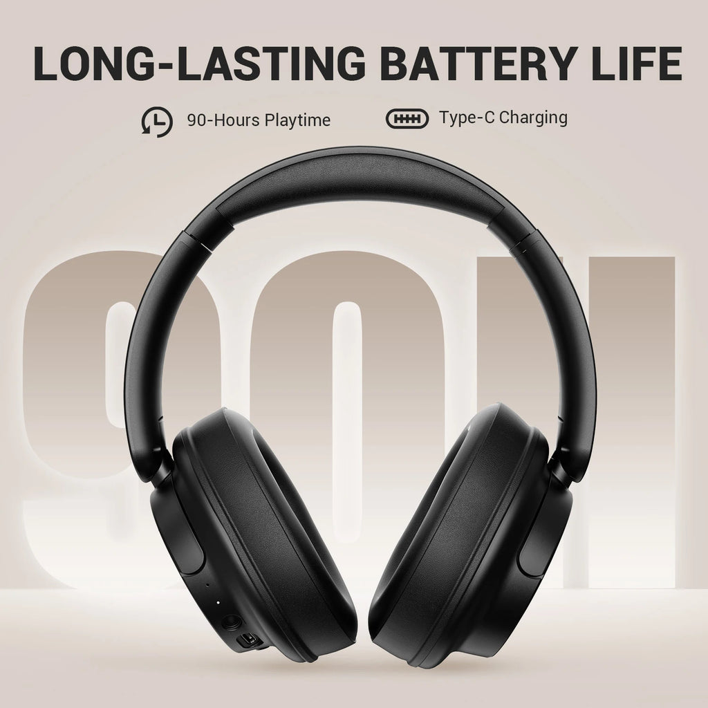 Bluetooth 5.3 Wireless Headphones 90H Playtime 40mm