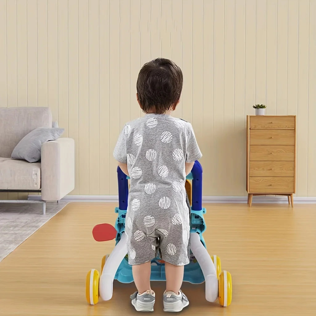 Baby Walker Trolley Early Educational Learning Walking Pushing Wheel
