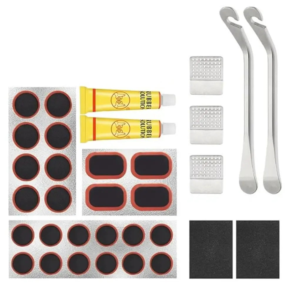 Vulcanizing Patches Bike Tire Repair Kit Metal Rasp DIY Inner Tube Puncture