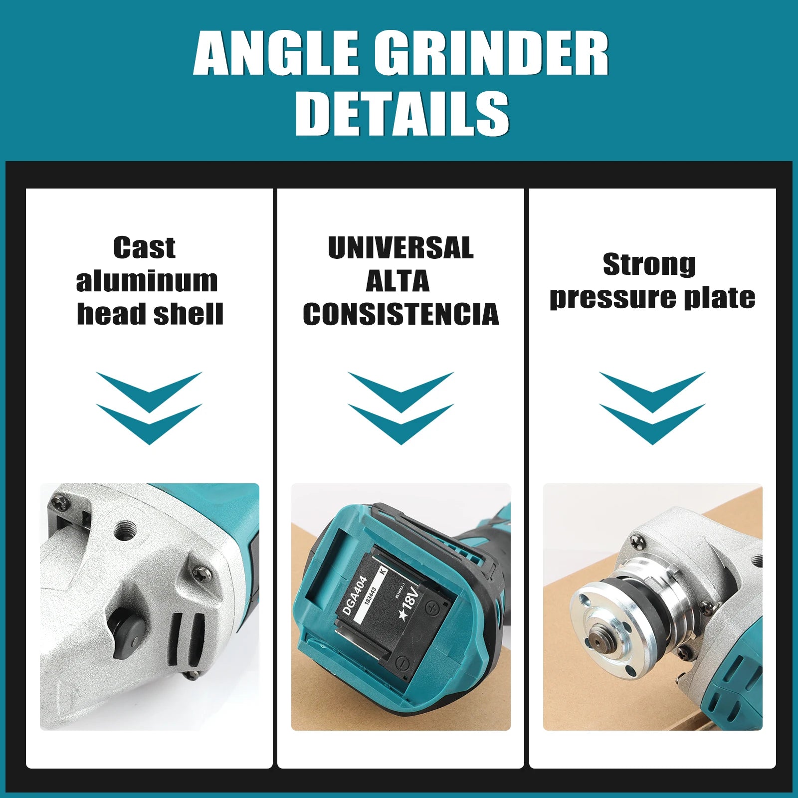 Makita DGA404 18VBrushless Angle Grinder: 125mm Wheel, 680W, 10000RPM for Metal Cutting, Grinding & Industrial Construction Jobs