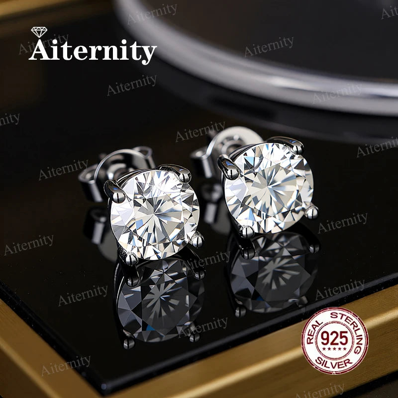 100% Earrings Moissanite for Women Pass Diamond