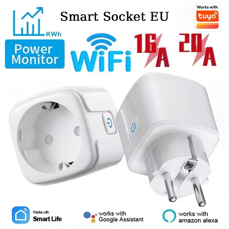 16A/20A Smart Plug WiFi Socket EU With Power Monitor Timing Function