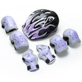 3-in-1 Safety Kit: Adjustable Bike Helmet + Knee/Elbow Pads + Wrist Guards for Active Girls Boys Age 3-10 Outdoor Play
