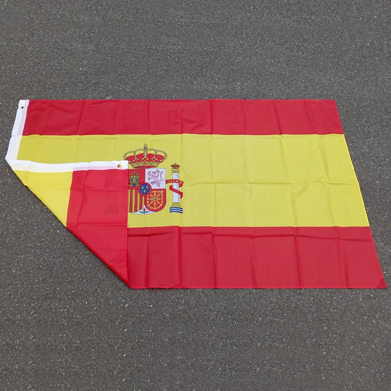 Aerlxemrbrae 60*90cm 90x150cm Spain Flag Espana Spanish Super Poly Football Flag Outdoor for Celebration Big Banner