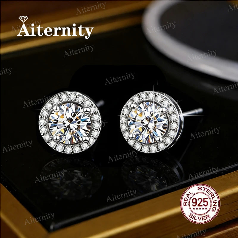 100% Earrings Moissanite for Women Pass Diamond