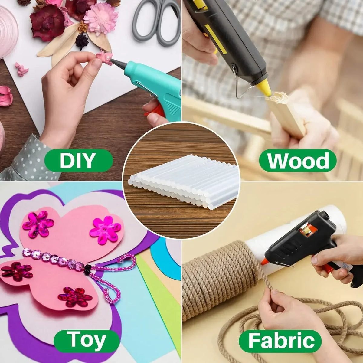 100-10pcs Transparent Hot Melt Glue Sticks