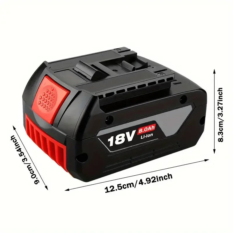 Original NEW For BOSCH 18V BATTERY GBA 18V 8.0Ah 18V Professional GBA GSR GSB BAT609G BAT622 BAT618G w/Fuel Guage