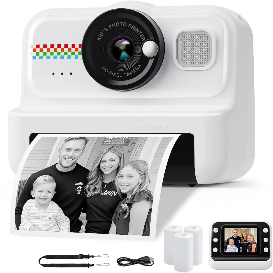 Kids Camera Instant Print, 1080P HD Instant Print Camera for Kids