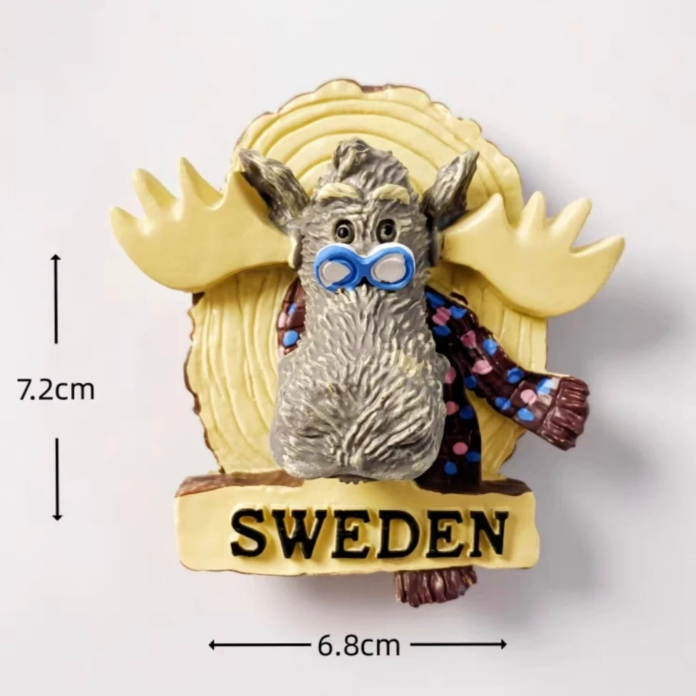 Sweden Amorous Feelings Fridge Magnets Tourist Souvenirs Crafts Refrigerator magnet Decoration Articles Handicraft Gifts