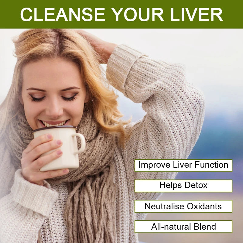 100% Liver Detox Drink Contains Natural Plants Milk Thistle and Dandelion