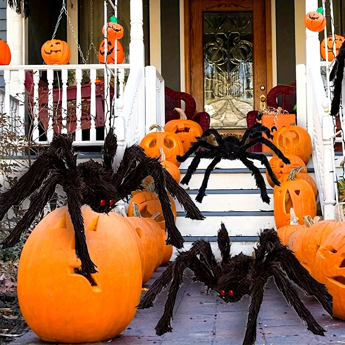 Halloween Giant Black Spider Decoration Haunted
