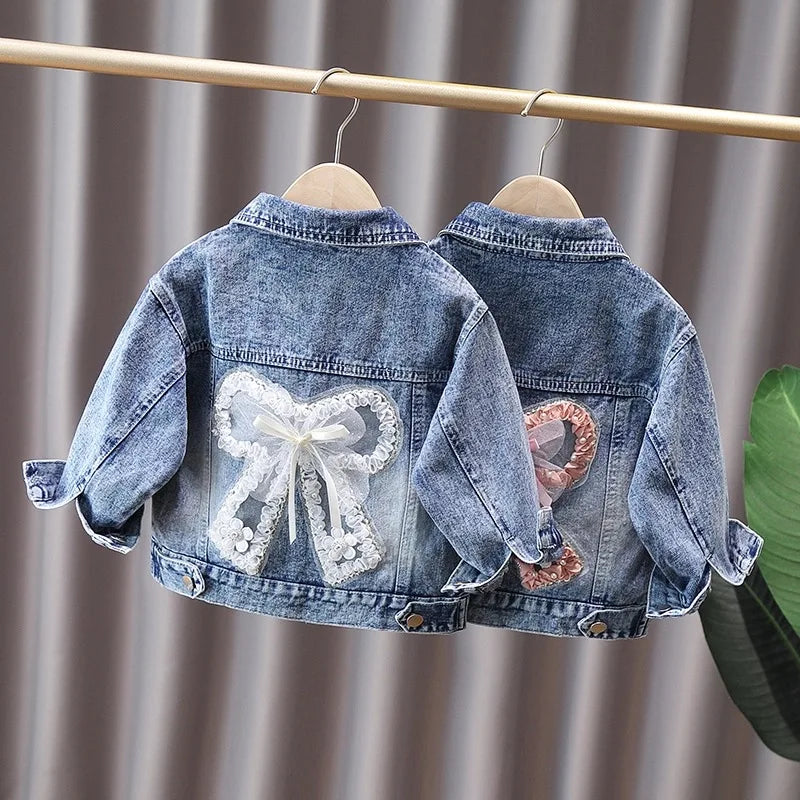 2 3 4 5 6 7 8 9 10 11 12 Years Spring Girls Denim Jacket New Fashion Cute