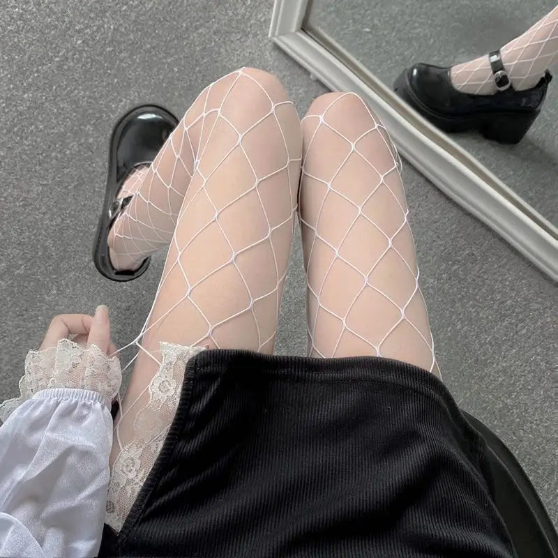 Sexy Women's Long Fishnet Body Stockings Fish Net Pantyhose Mesh Nylon Tights Lingerie Summer girl Thigh High Waist Hosiery