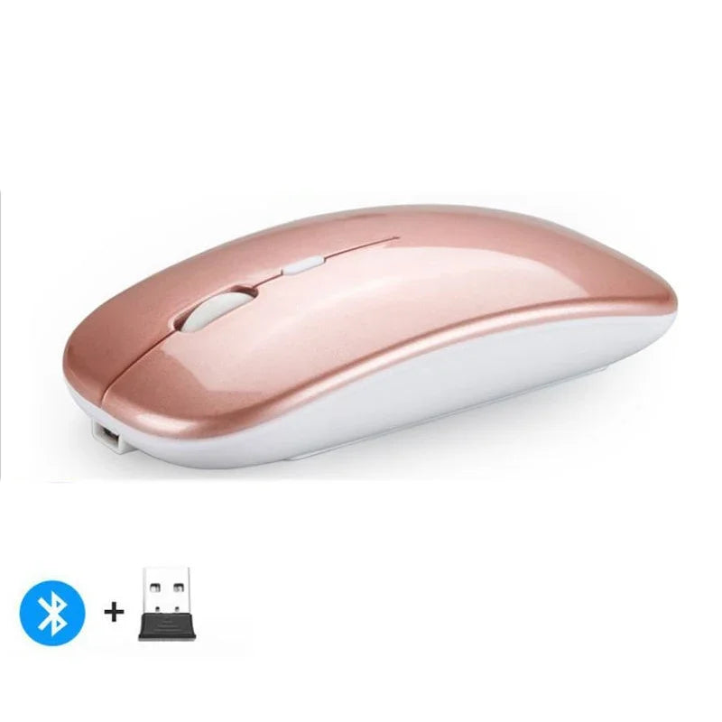 Rechargeable Wireless Mouse Bluetooth-compatible 2.4GHz