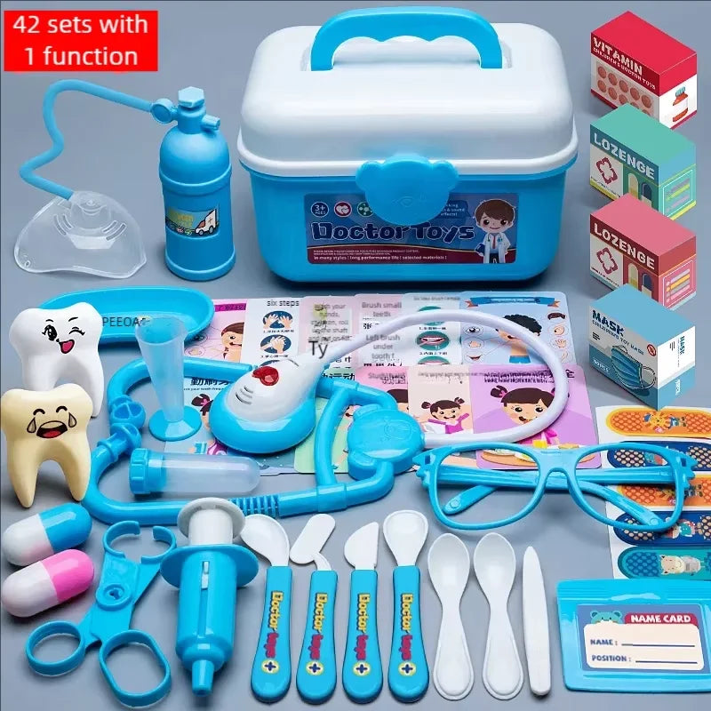 Doctor Nurse Role Play Set Medical Tools With Stethoscope Injectors In A Pretend Play Trolley Box Ideal Gift for Kids Boys Girls