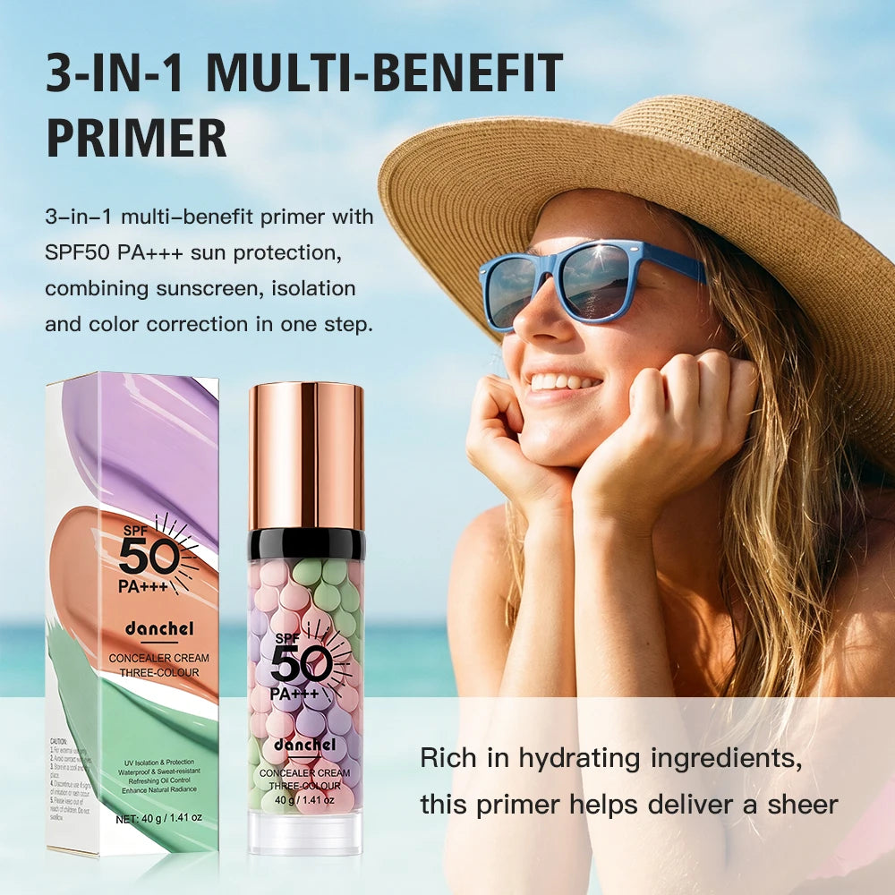 Three-Color Face Primer & Skin Care Isolation