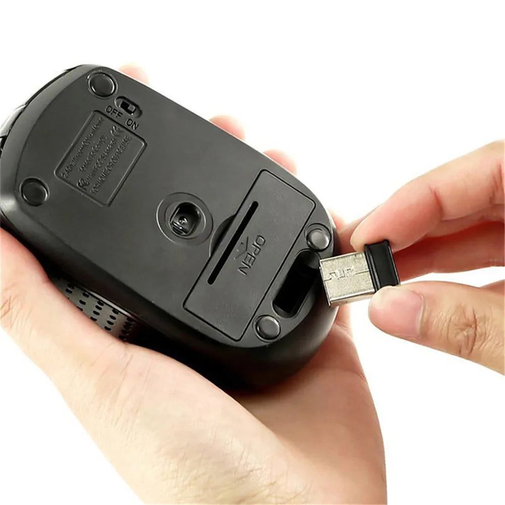 2.4G Wireless Mouse 2.4Ghz Gaming Mouse 6D Optical Wireless Mouse Slim Mini Noiseless Mice  DPI1600 for Macbook PC Laptop