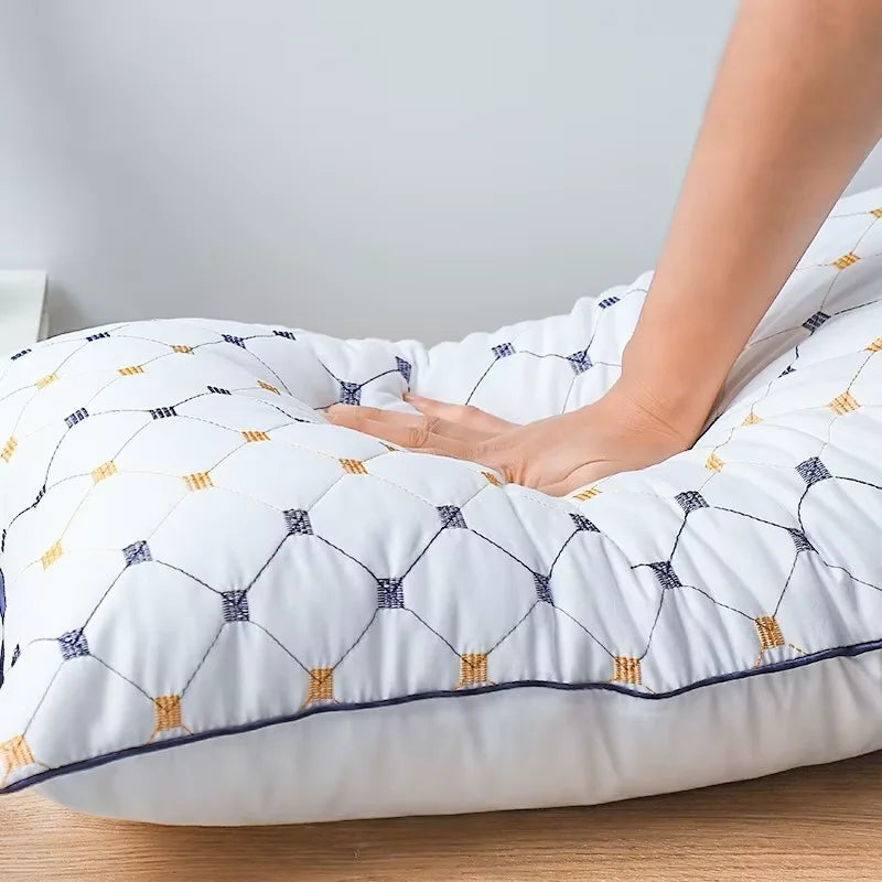 Washable Cotton Hotel Pillow Core Pillow for Cervical Spine Support and Comfort Ideal for Home Office Travel Dorm Bed Nap Pillow