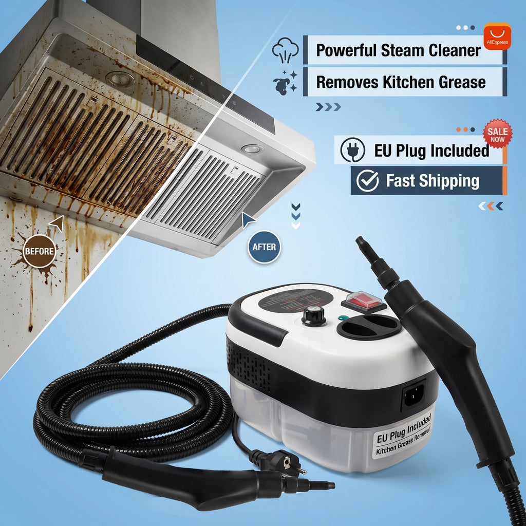 Steam Cleaner for Air Conditioner Kitchen Oil Stain Remover Glass Cleaning Tool for Range Hood Home Appliance Disinfection Wash