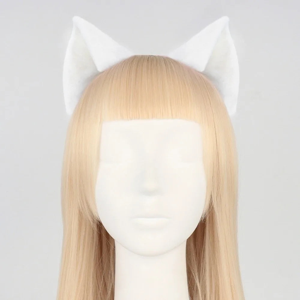 Cute Animal Cat Ears Headband Furry Artificial Gothic Headband Gothic