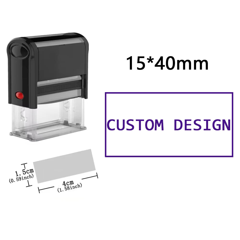 Customize LOGO Self-Inking Stamp Rubber Kit Self Ink Dial Seal Business Number Monogram Printing Stamp Multiple Ink Color Option