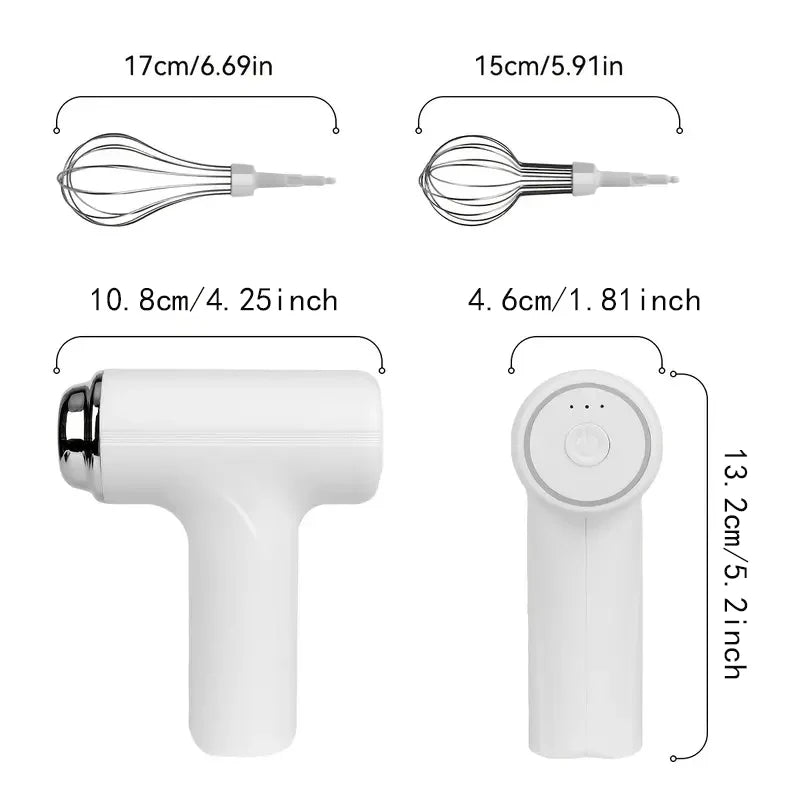 1 Portable Electric Mixer and Mixer - USB Charging,