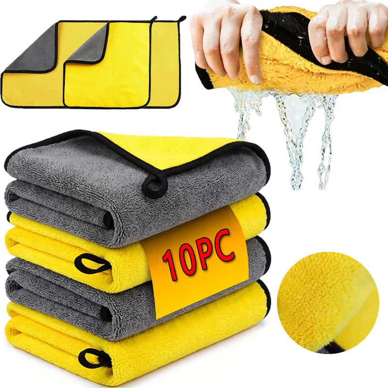 1/3/5/10PCS Microfiber Car Cleaning Towels, Soft Quick Drying