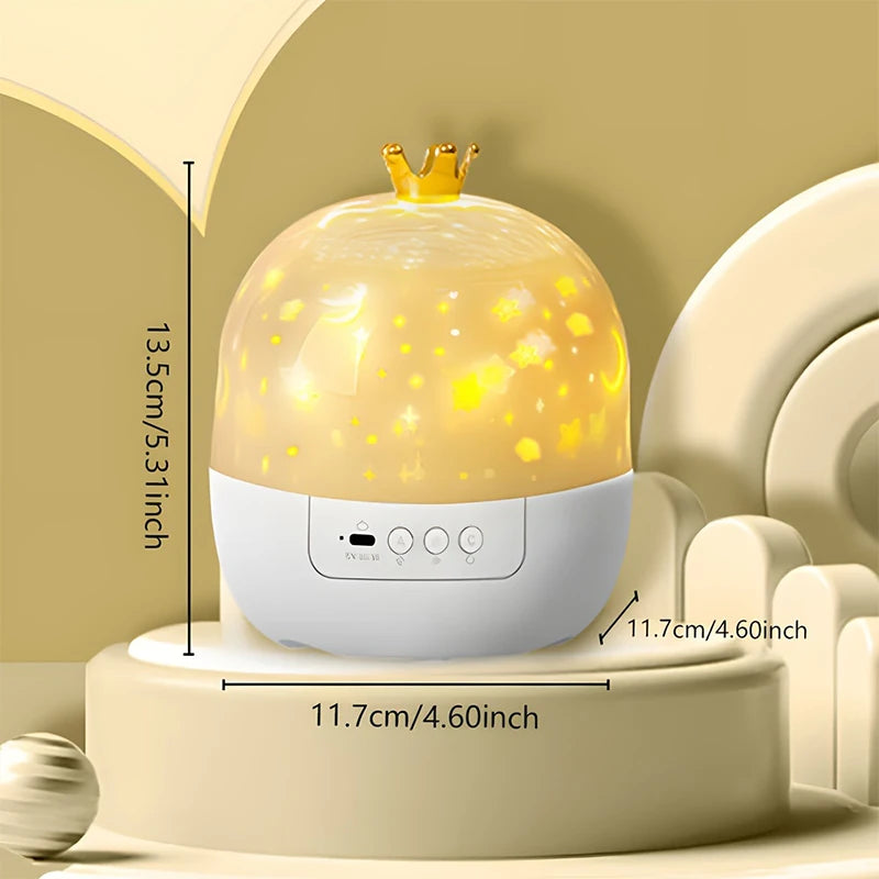 Crown Star Light Projection Rotating Star Bedroom Ceiling Atmosphere